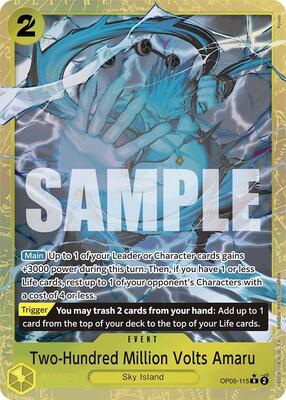 Two-Hundred Million Volts Amaru (Alternate Art) card from Premium Booster -The Best-