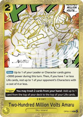 Two-Hundred Million Volts Amaru (Jolly Roger Foil) card from Premium Booster -The Best-