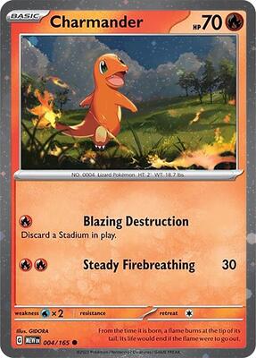 Charmander - 004/165 (Cosmos Holo) card from Miscellaneous Cards & Products