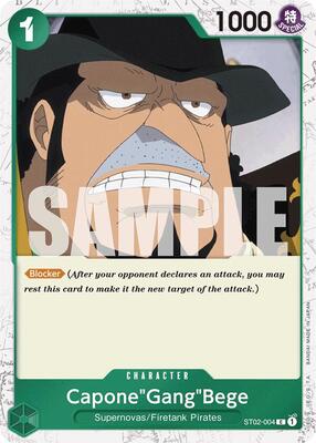 Capone"Gang"Bege (ST02-004) (Jolly Roger Foil) card from Premium Booster -The Best-