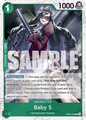 Baby 5 (OP05-034) (Jolly Roger Foil) card from Premium Booster -The Best-