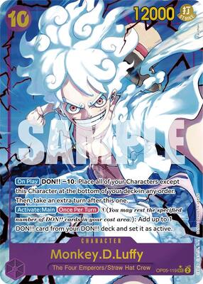 Monkey.D.Luffy (OP05-119) (Alternate Art) card from Premium Booster -The Best-