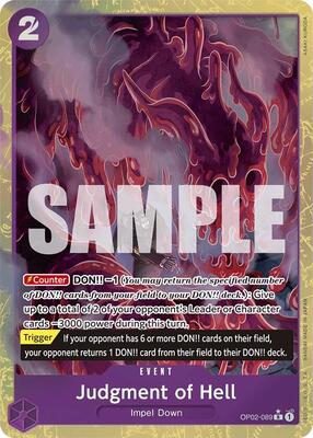Judgment of Hell (Alternate Art) card from Premium Booster -The Best-