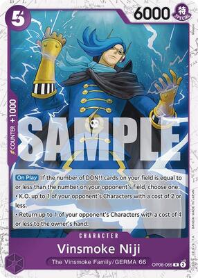 Vinsmoke Niji (OP06-065) (Jolly Roger Foil) card from Premium Booster -The Best-