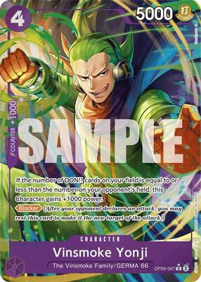 Vinsmoke Yonji (OP06-067) (Alternate Art) card from Premium Booster -The Best-