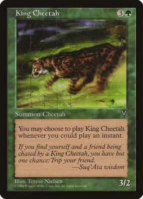 King Cheetah card from Visions