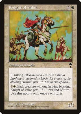 Knight of Valor card from Visions