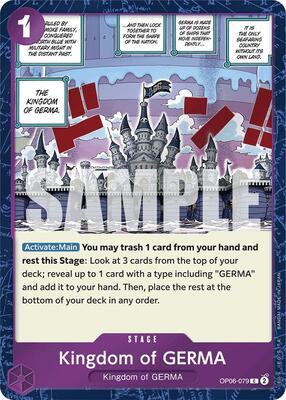 Kingdom of GERMA (Jolly Roger Foil) card from Premium Booster -The Best-