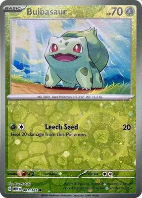 Bulbasaur - 001/165 (Reverse Cosmos Holo) (Costco Exclusive) card from Miscellaneous Cards & Products
