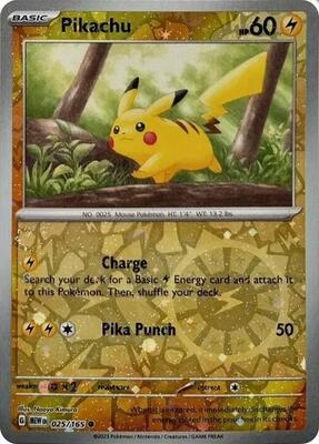 Pikachu - 025/165 (Reverse Cosmos Holo) (Costco Exclusive) card from Miscellaneous Cards & Products