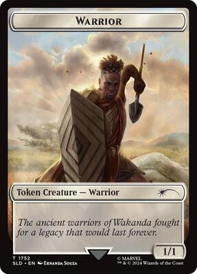 Warrior Token (Rainbow Foil) card from Secret Lair Drop Series