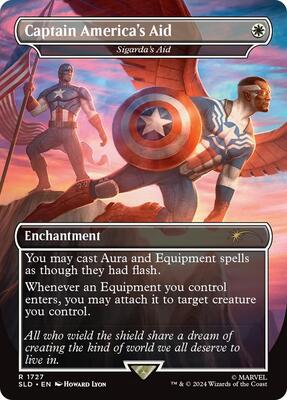 Captain America's Aid - Sigarda's Aid card from Secret Lair Drop Series