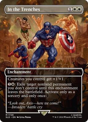 In the Trenches (Rainbow Foil) card from Secret Lair Drop Series