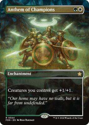 Anthem of Champions (Borderless) card from Foundations