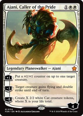 Ajani, Caller of the Pride card from Foundations