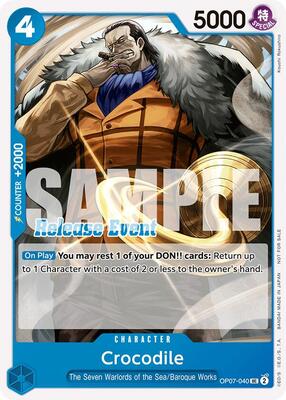 Crocodile (ST15 - ST20 Release Event Pack) card from One Piece Promotion Cards