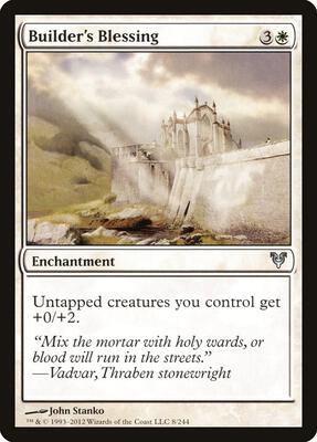 Builder's Blessing card from Avacyn Restored