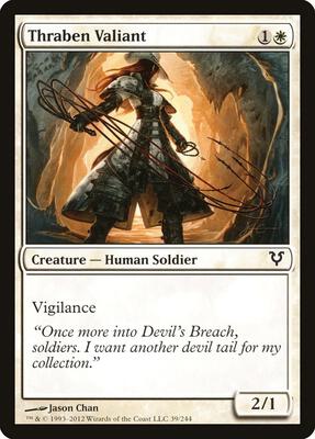 Thraben Valiant card from Avacyn Restored