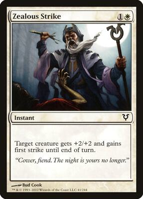 Zealous Strike card from Avacyn Restored