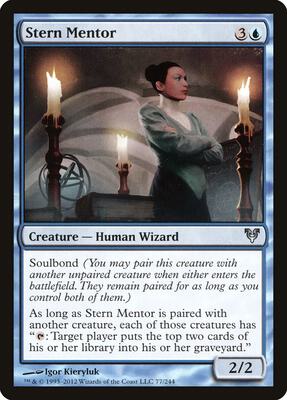 Stern Mentor card from Avacyn Restored