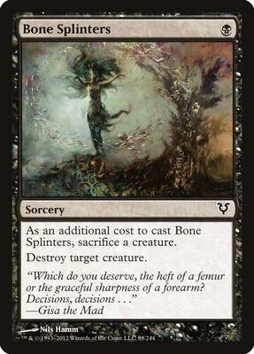 Bone Splinters card from Avacyn Restored