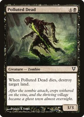 Polluted Dead card from Avacyn Restored