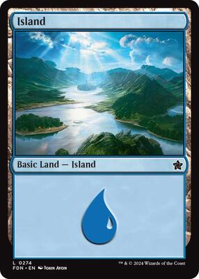 Island (0274) card from Foundations