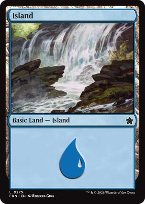 Island (0275) card from Foundations