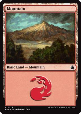 Mountain (0279) card from Foundations