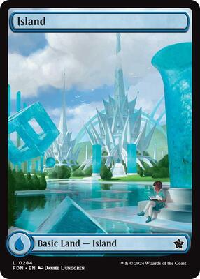 Island (0284) card from Foundations
