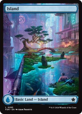 Island (0285) card from Foundations