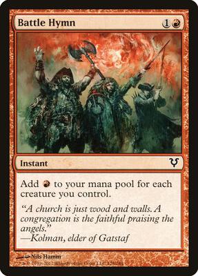 Battle Hymn card from Avacyn Restored