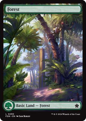 Forest (0290) card from Foundations