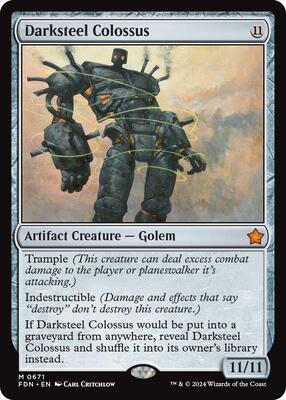 Darksteel Colossus card from Foundations