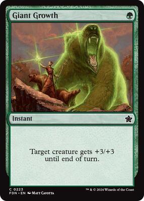 Giant Growth card from Foundations