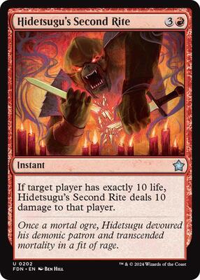 Hidetsugu's Second Rite card from Foundations