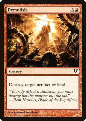 Demolish card from Avacyn Restored