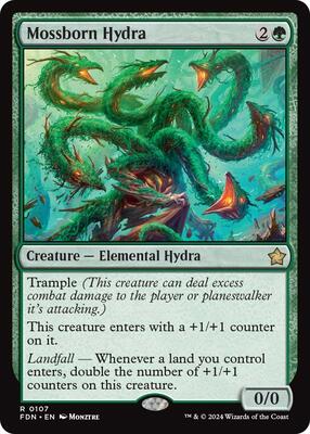 Mossborn Hydra card from Foundations