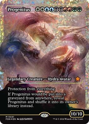 Progenitus (Showcase) (Fracture Foil) card from Foundations