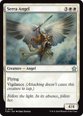 Serra Angel (0147) card from Foundations