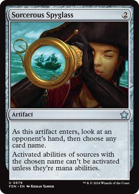 Sorcerous Spyglass card from Foundations