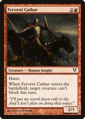 Fervent Cathar card from Avacyn Restored