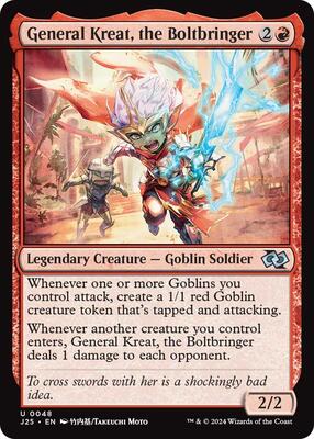General Kreat, the Boltbringer (Anime) card from Foundations Jumpstart