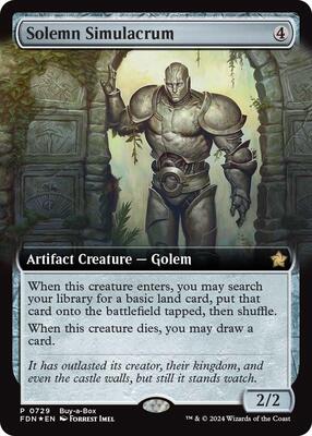 Solemn Simulacrum (Extended Art) card from Buy-A-Box Promos