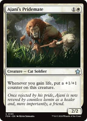 Ajani's Pridemate card from Foundations