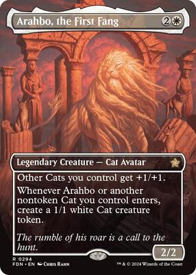 Arahbo, the First Fang (Borderless) card from Foundations