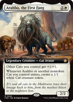 Arahbo, the First Fang (Extended Art) card from Foundations