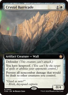 Crystal Barricade (Extended Art) card from Foundations