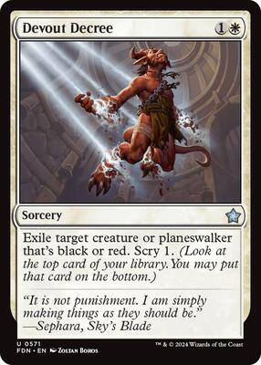 Devout Decree card from Foundations