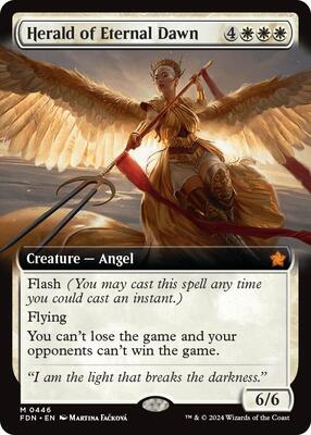 Herald of Eternal Dawn (Extended Art) card from Foundations